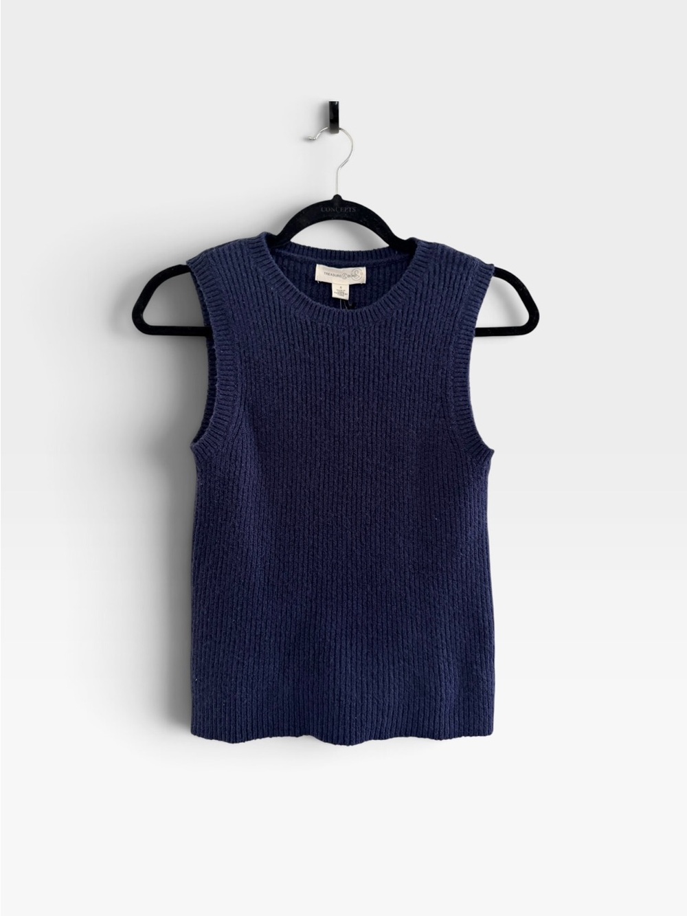 💙 Treasure & Bond Navy Sweater Vest — Size S